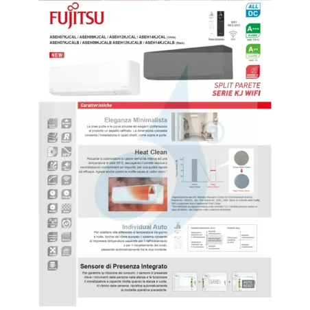 Fujitsu Mono Split 14000 Btu ASEH14KJCAL AOEH14KJCA Weiß