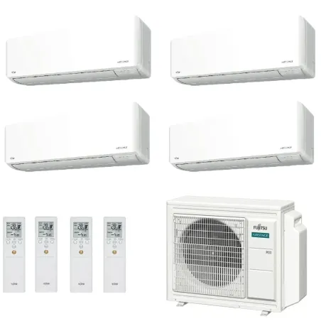 Fujitsu Quadri Split 7+7+7+7 KMCG WiFi AOEG30KBTA4 Weiß