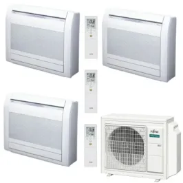 Klimaanlage Fujitsu Trio Split 12+12+12 Fußboden KV AOEG24KBCA3