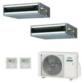 Klimaanlage Fujitsu Duo Split 12+12 KL-Kanal AOEG18KBCA2