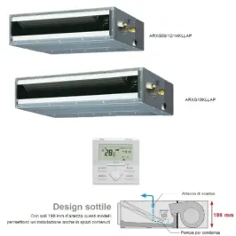 Klimaanlage Fujitsu Trio Split 7+9+12 KL-Kanal AOEG24KBCA3 2