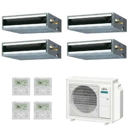 Klimaanlage Fujitsu Quadri Split 7+7+7+7 KL-Kanal AOEG30KBTA4