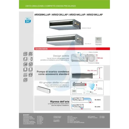Klimaanlage Fujitsu Quadri Split 7+7+7+7 KL-Kanal AOEG30KBTA4