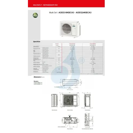 Klimaanlage Fujitsu Trio Split 7+15+15 KJ-B WiFi AOEG24KBCA3