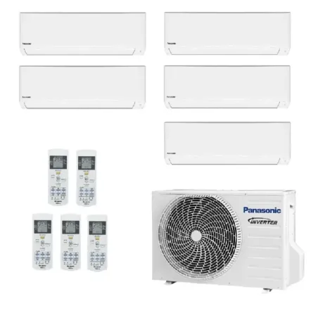 Klimaanlagen Panasonic Penta Split TZ Kompakt 9+9+9+9+12 btu CU-5Z90TB