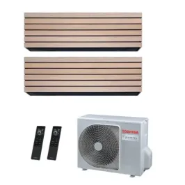 Toshiba Duo Split 9+9 Btu Daiseikai 10 WOOD RAS-2M10G3AVG-E