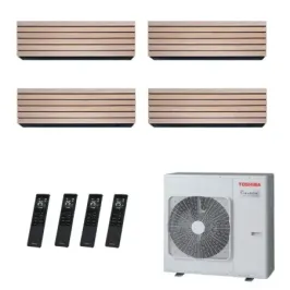 Toshiba Quadri Split 9+12+12+12 Btu Daiseikai 10 WOOD RAS-4M27G3AVG-E