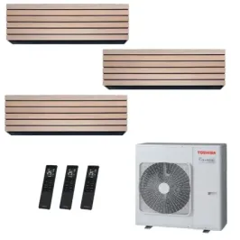 Toshiba Trio Split 12+12+12 Btu Daiseikai 10 WOOD RAS-5M34G3AVG-E1