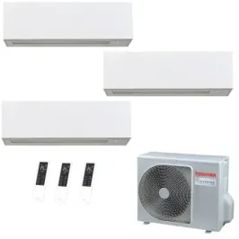 Toshiba Trio Split 9+9+12 Btu Daiseikai 10 WHITE RAS-3M18G3AVG-E