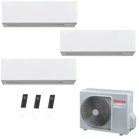 Toshiba Trio Split 9+9+12 Btu Daiseikai 10 WHITE RAS-3M26G3AVG-E