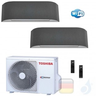 Toshiba Klimaanlagen Duo Split Wand 12000+12000 Btu R-32 Haori B13N4KVRG B13N4KVRG 2M18U2AVG A++ A++ 3.5+3.5 kW B13N4KVRG+B13...