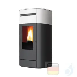 Edilkamin Raumluftunabhängige Pelletöfen Vyda Air Tight 10.0 kW Weiß Beschichtungstyp keramic A+ EdilK-805510