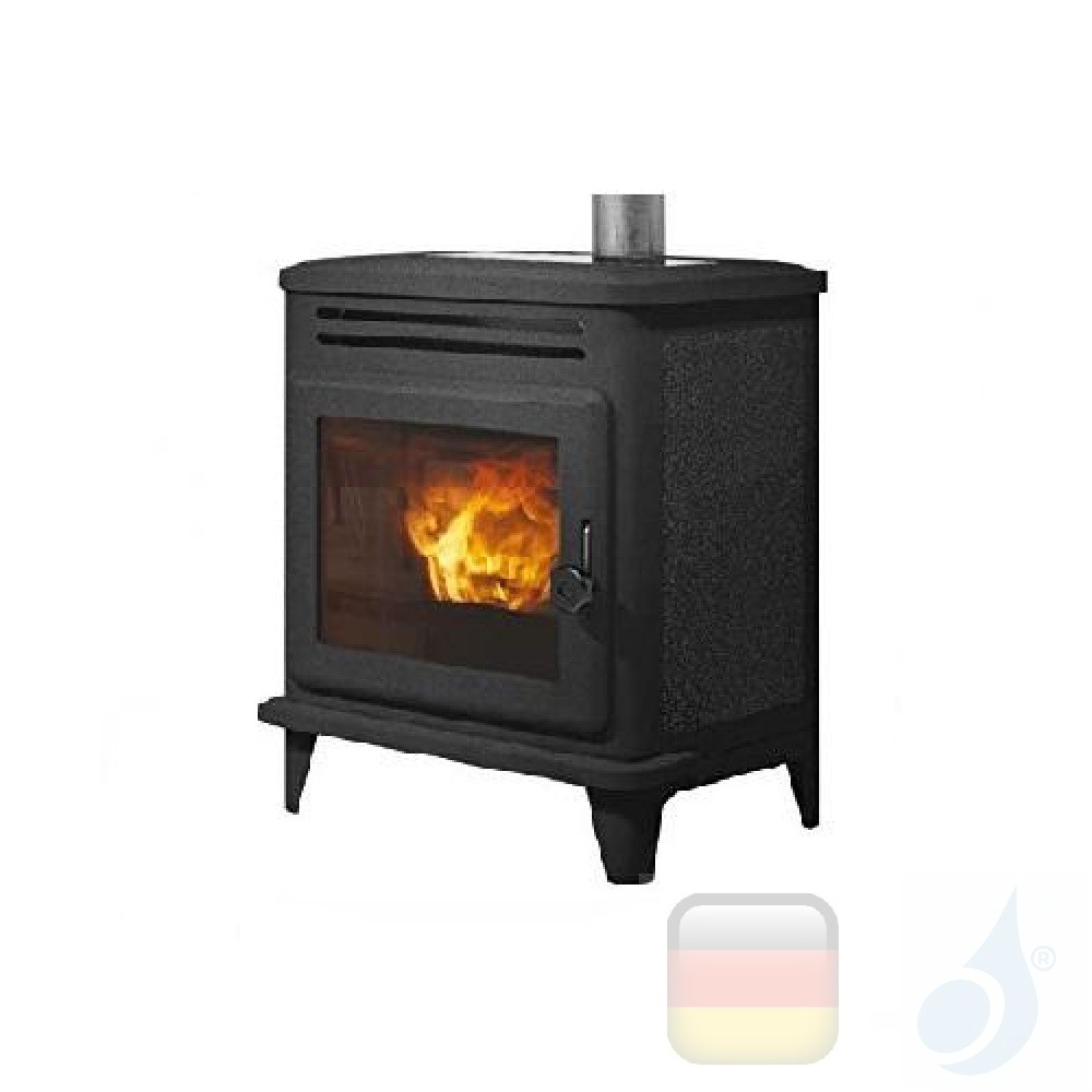 Edilkamin 8.1 kW Lille 8 pellet stove, cast iron, black