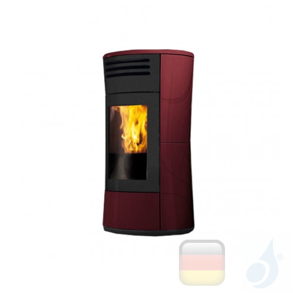 Pellet stove Edilkamin 11.2 kW Cherie Up ceramic Bordeaux