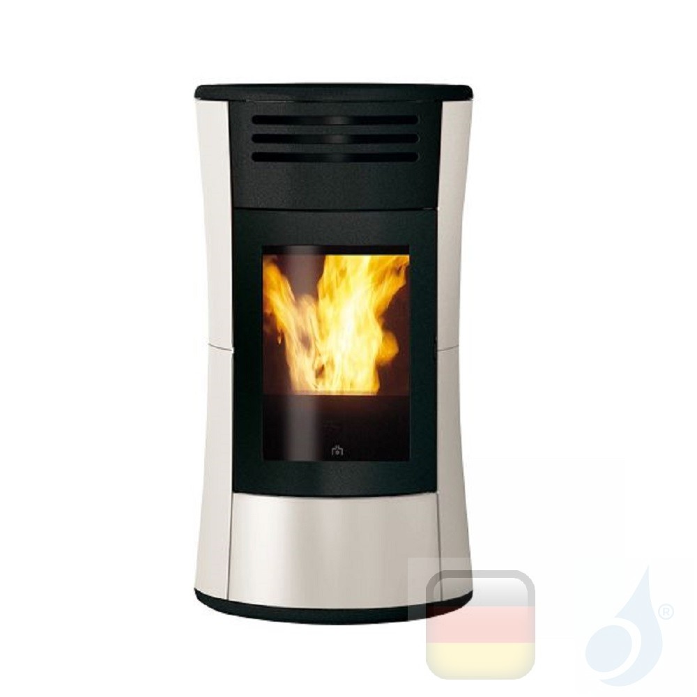 Hydro Pellet Stove Edilkamin 16.2 kW Cherie Up H steel white