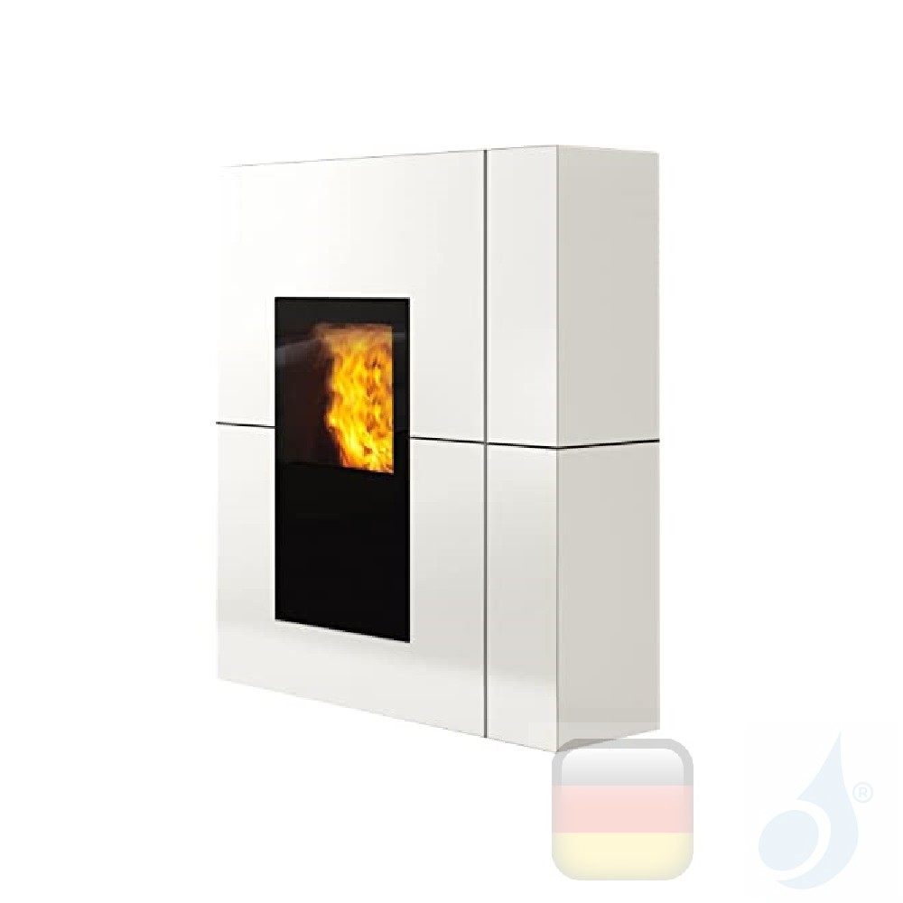 Hydro Pellet Stove Edilkamin 18.7 kW Blade H 18 steel white