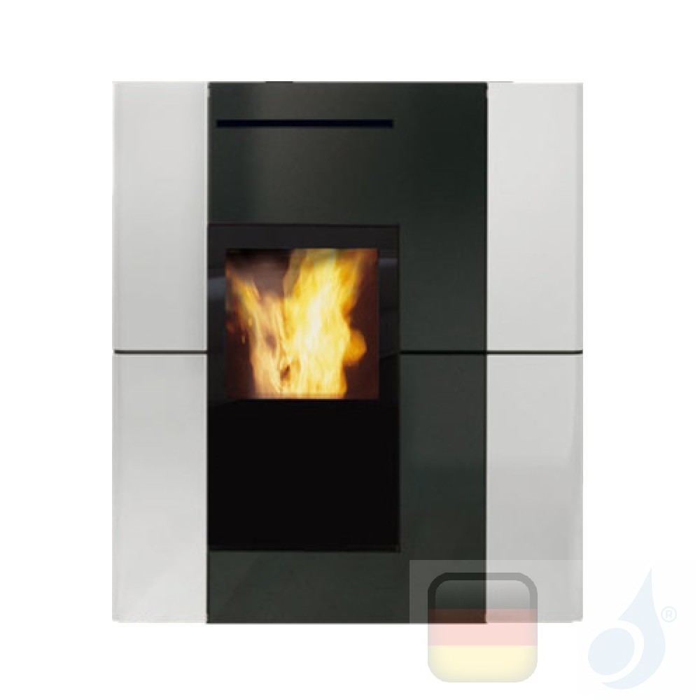 Hydro Pellet Stove Edilkamin 18.7 kW Blade H 18 ceramic white