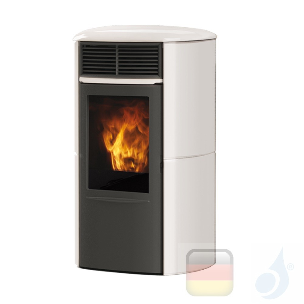 Pelletofen Edilkamin 8.0 kW Aris UP Plus keramic Weiß