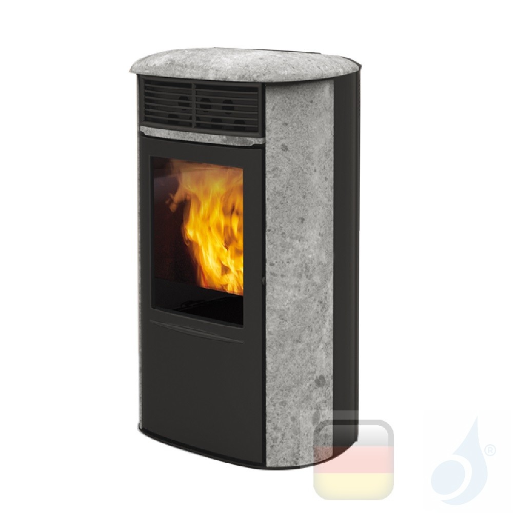 Edilkamin 8.0 kW Aris UP Plus pellet stove, natural stone