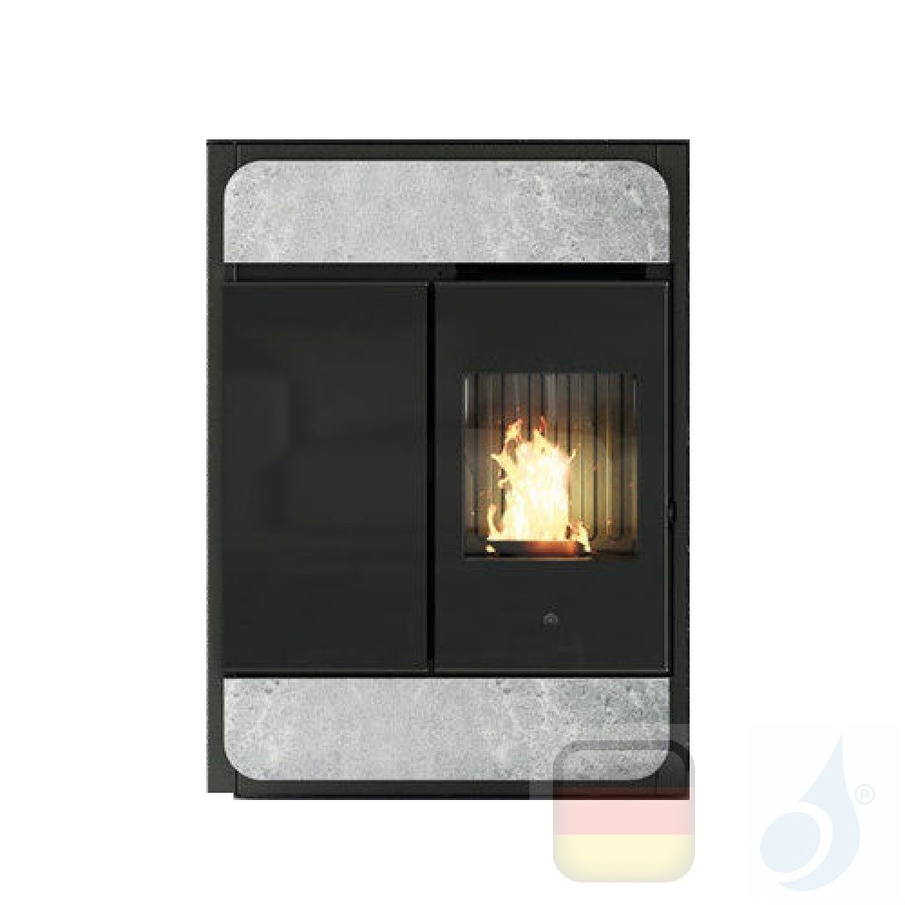 Edilkamin 9.1 kW pellet stove (image: steel-stone)