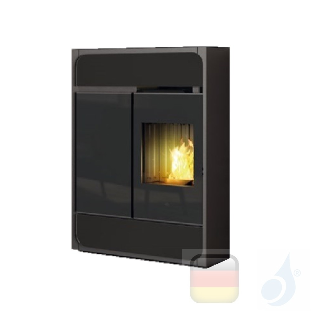 Edilkamin 9.1 kW pellet stoves, picture Air Tight C ceramic black