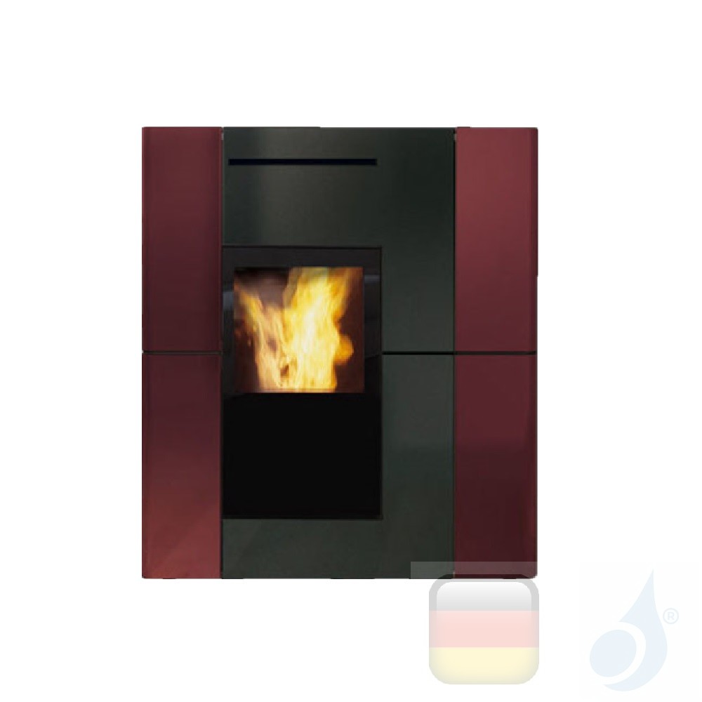 Hydro pelletkachel Edilkamin 18,7 kW Blade H 18 Ekleaner Bordeaux