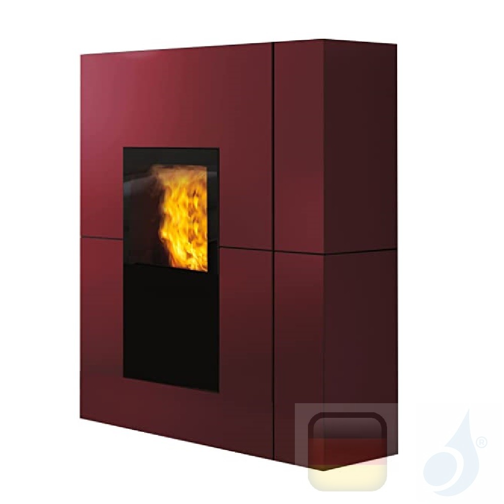Hydro pellet stove Edilkamin 18.7 kW Blade H 18 Ekleaner steel Bordeaux