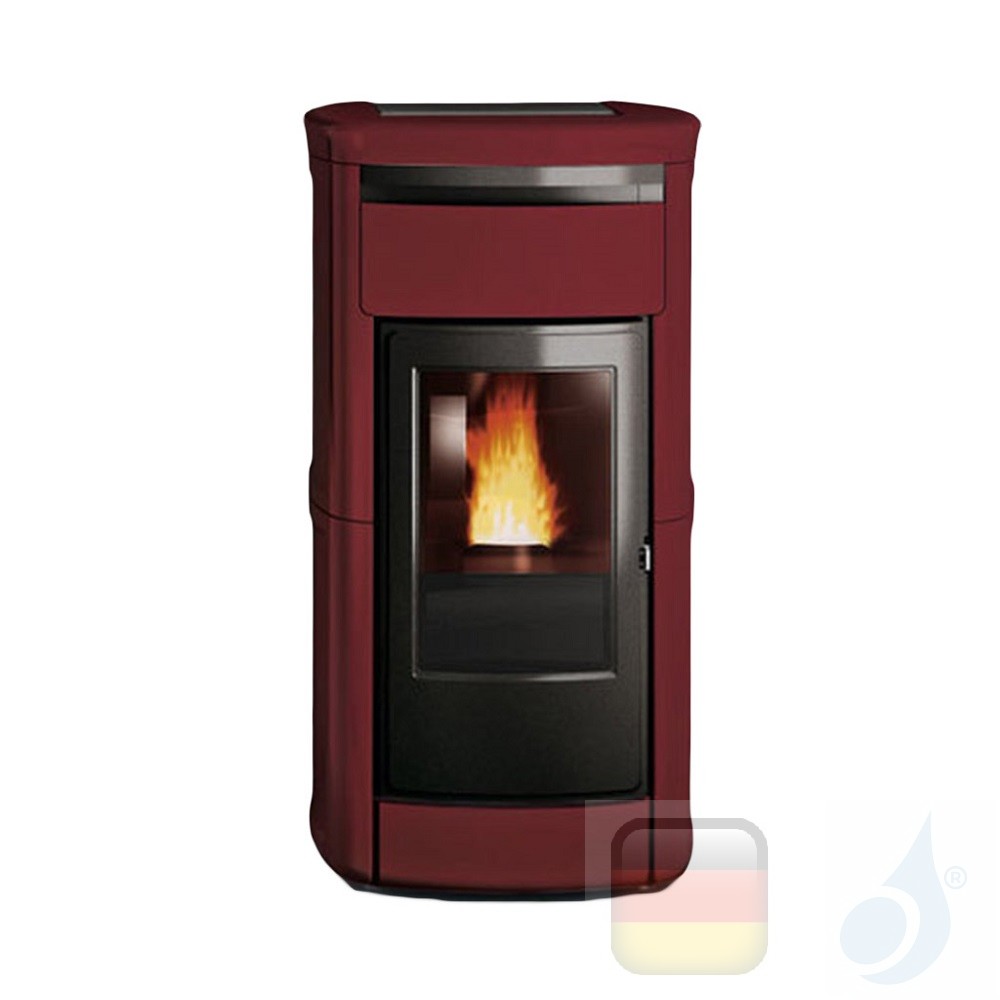 Hydro pelletkachel Edilkamin 22,5 kW Kyra H 22 Ekleaner keramisch Bordeaux