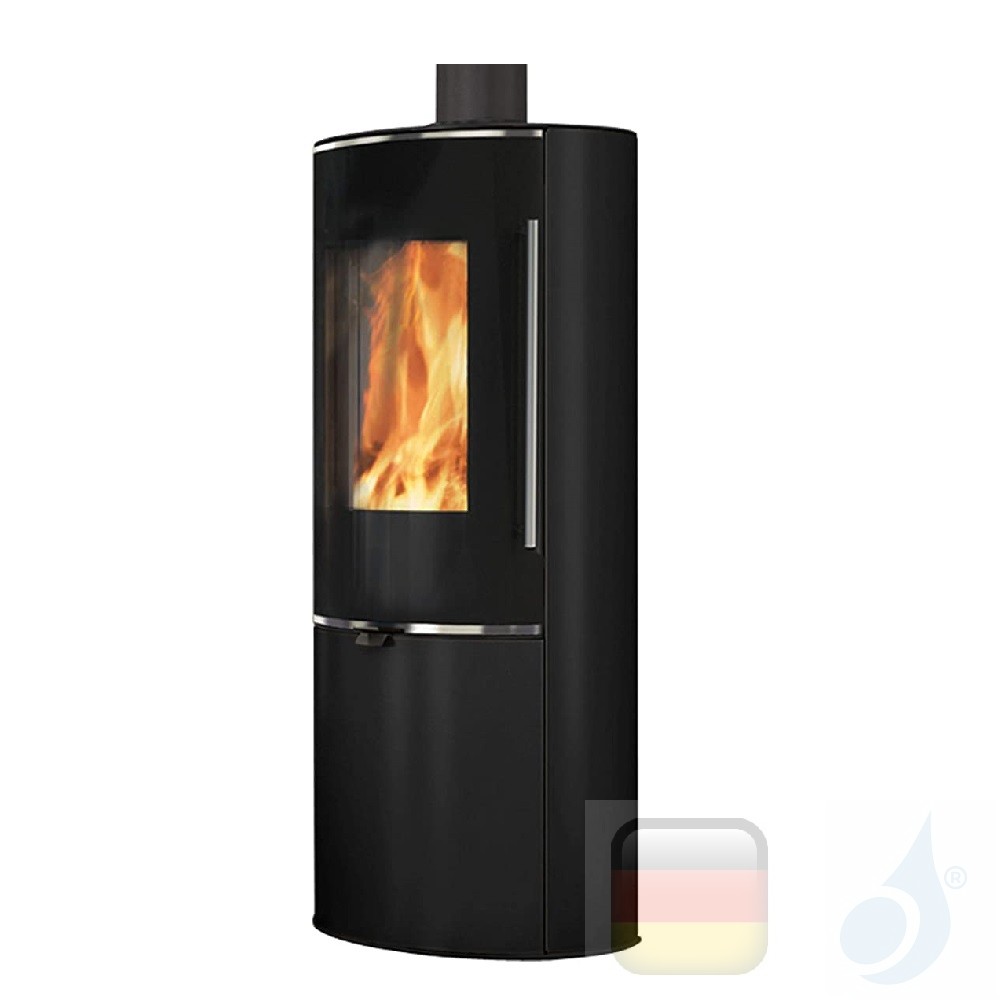 Edilkamin 8.0 kW Tally 8 Up wood-burning stove, steel, black