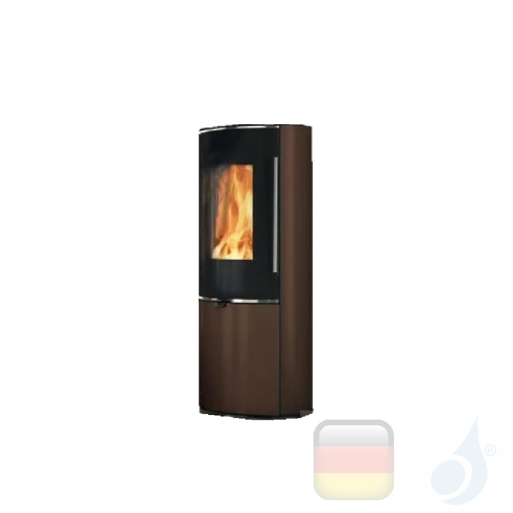 Edilkamin 8.0 kW Tally 8 Up wood-burning stove, steel, bronze