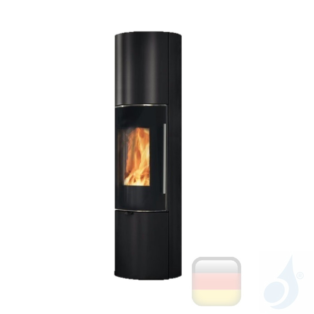 Edilkamin 8.0 kW Tally 8 Up wood-burning stove, steel, black