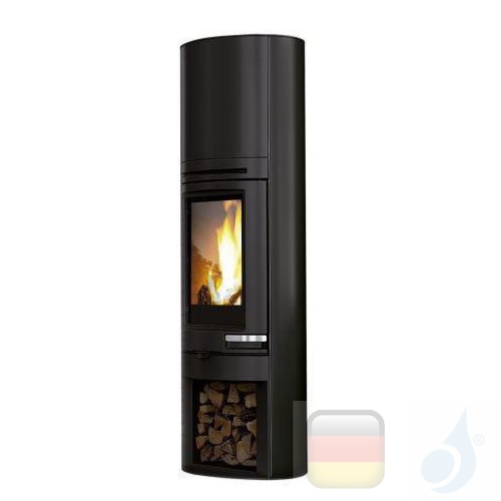 Edilkamin 8.0 kW Tally 8 s wood-burning stove, steel, black