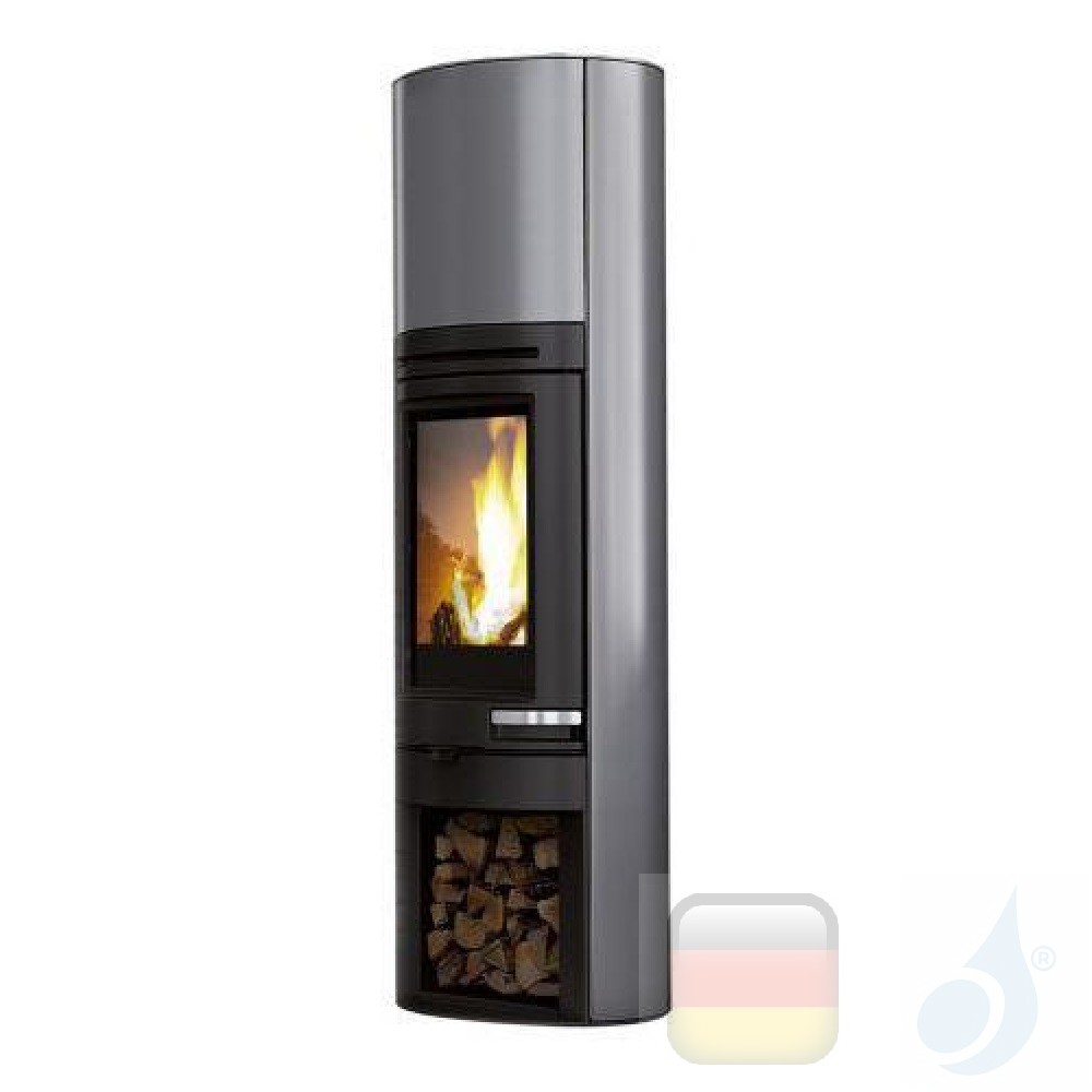 Edilkamin 8.0 kW Tally 8 s steel grey wood stove