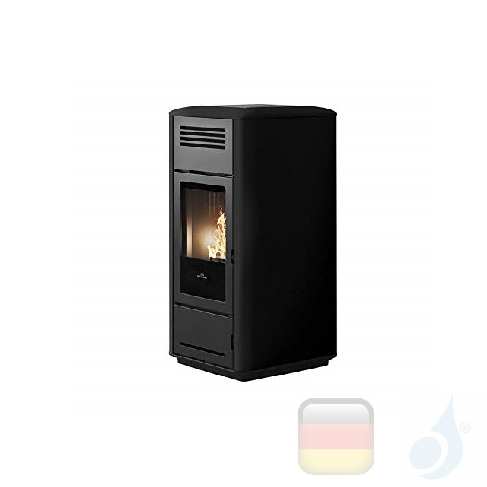 Hydro Pellet Stove Edilkamin 15.3 kW Milla H 15 ceramic Black