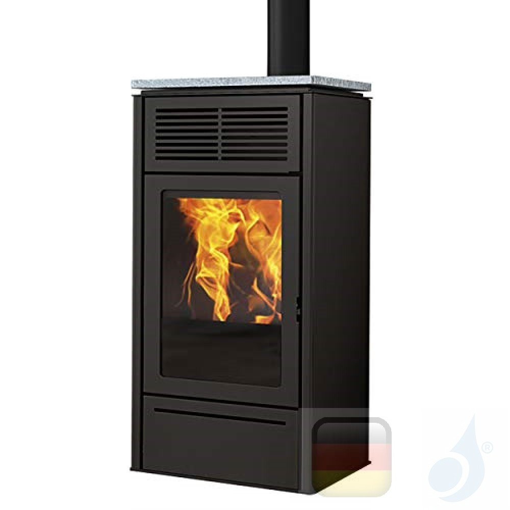 Edilkamin 6.9 kW Slide2 7 pellet stove, natural stone