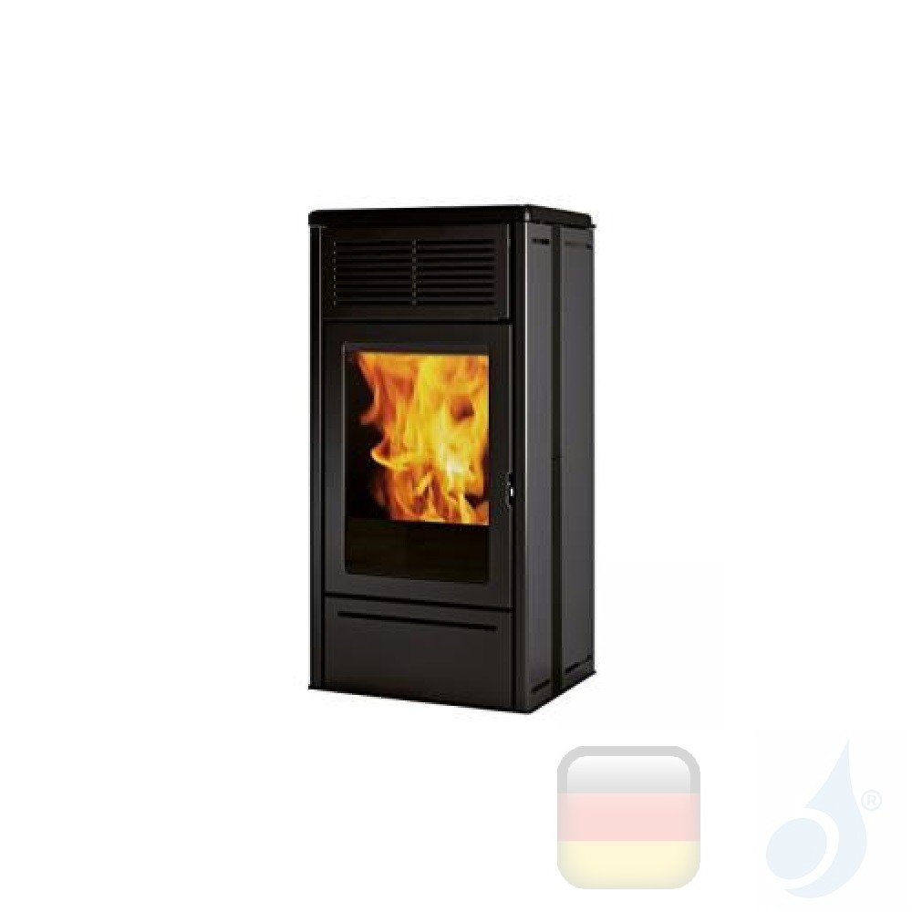 Edilkamin 6.9 kW Nara2 ceramic black pellet stove