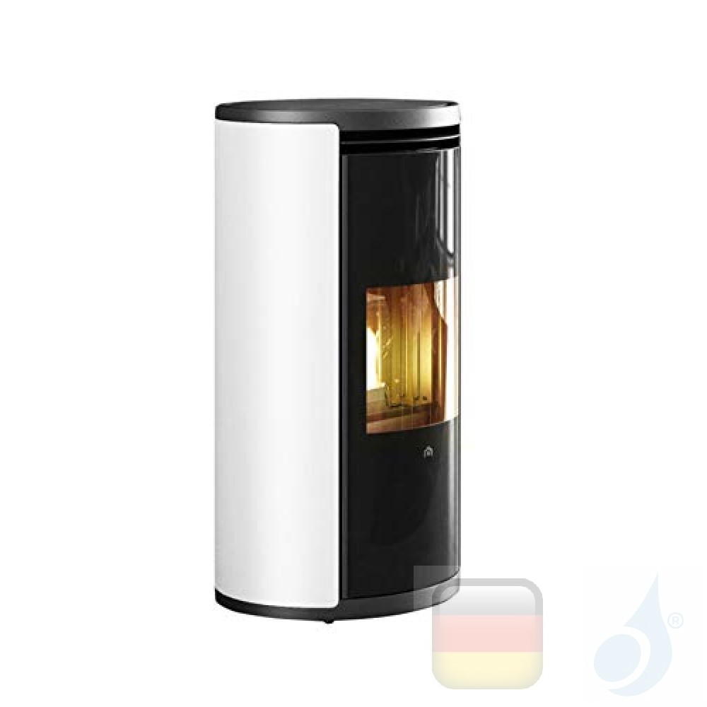 Edilkamin 7.9 kW Evia2 metal pellet stove, white