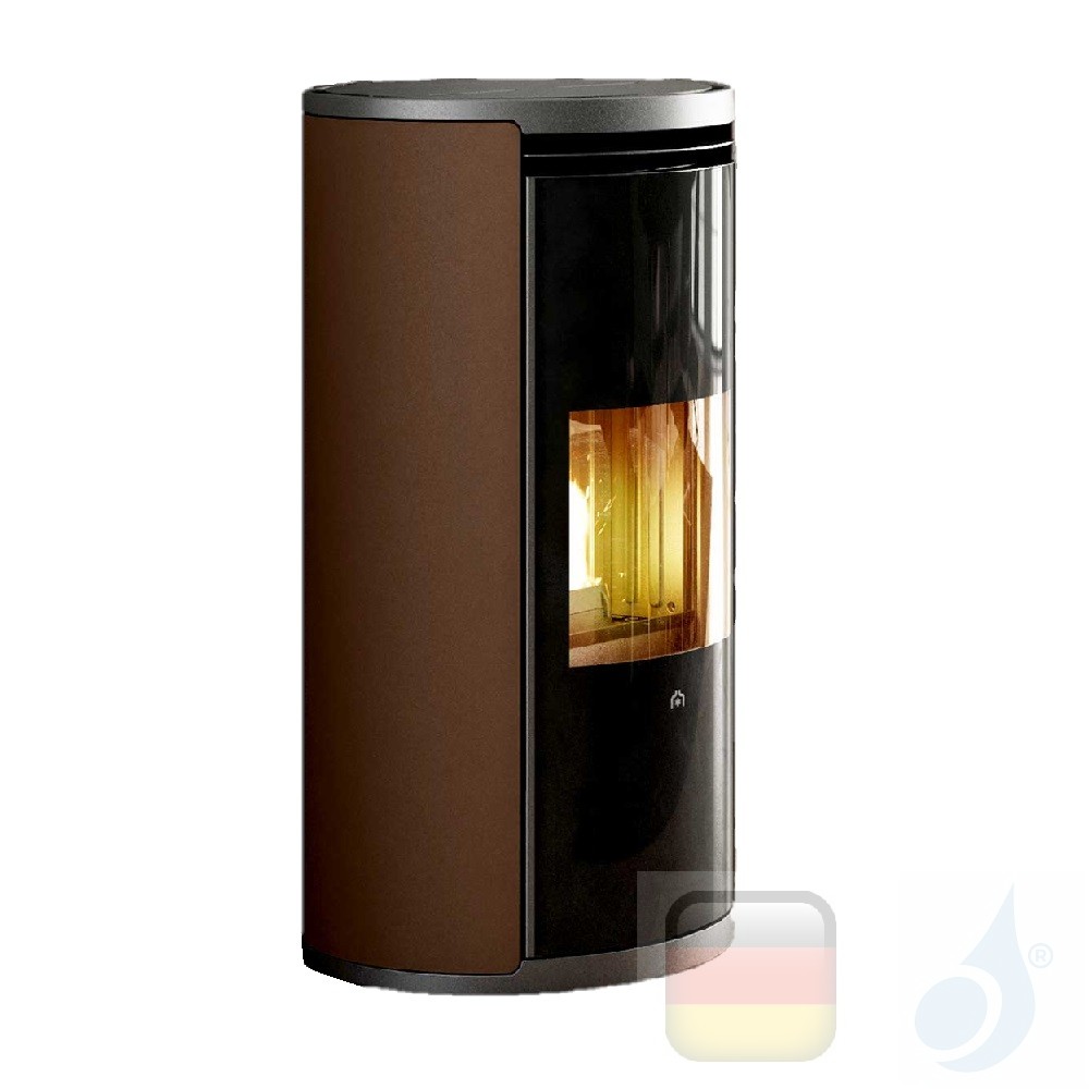 Edilkamin 7.9 kW Evia2 metal Bordeaux pellet stove