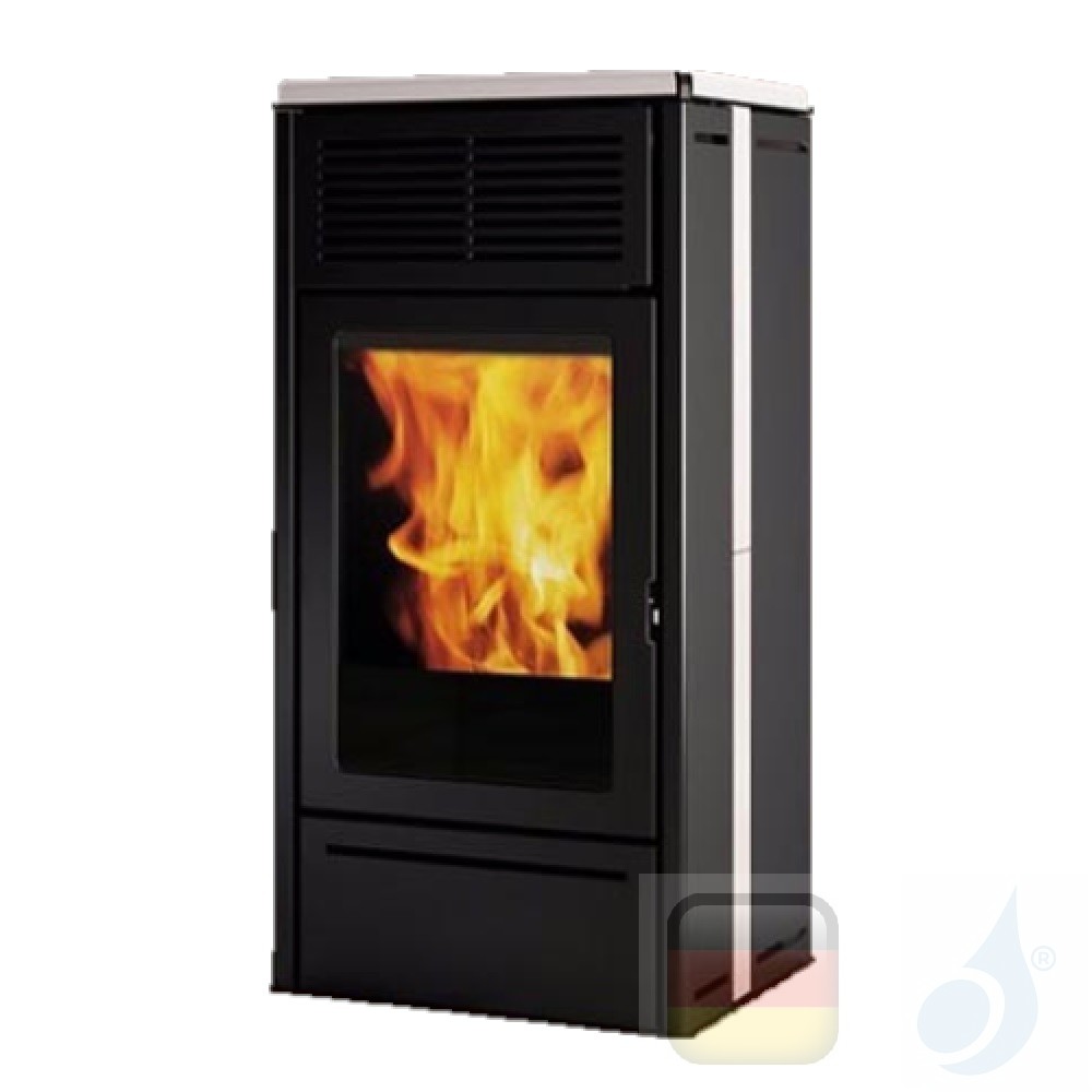 Edilkamin 9.2 kW Nara2 Plus ceramic white pellet stove