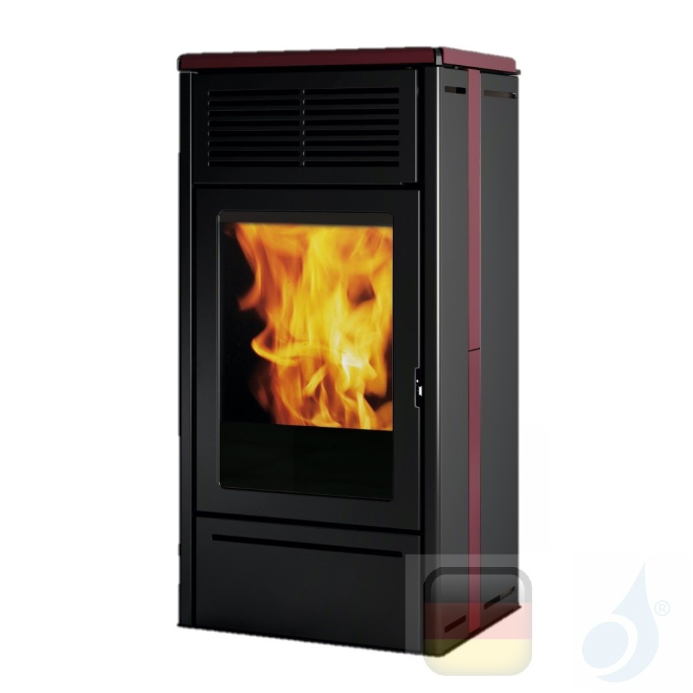Pellet stove Edilkamin 9.2 kW Nara2 Plus ceramic Bordeaux