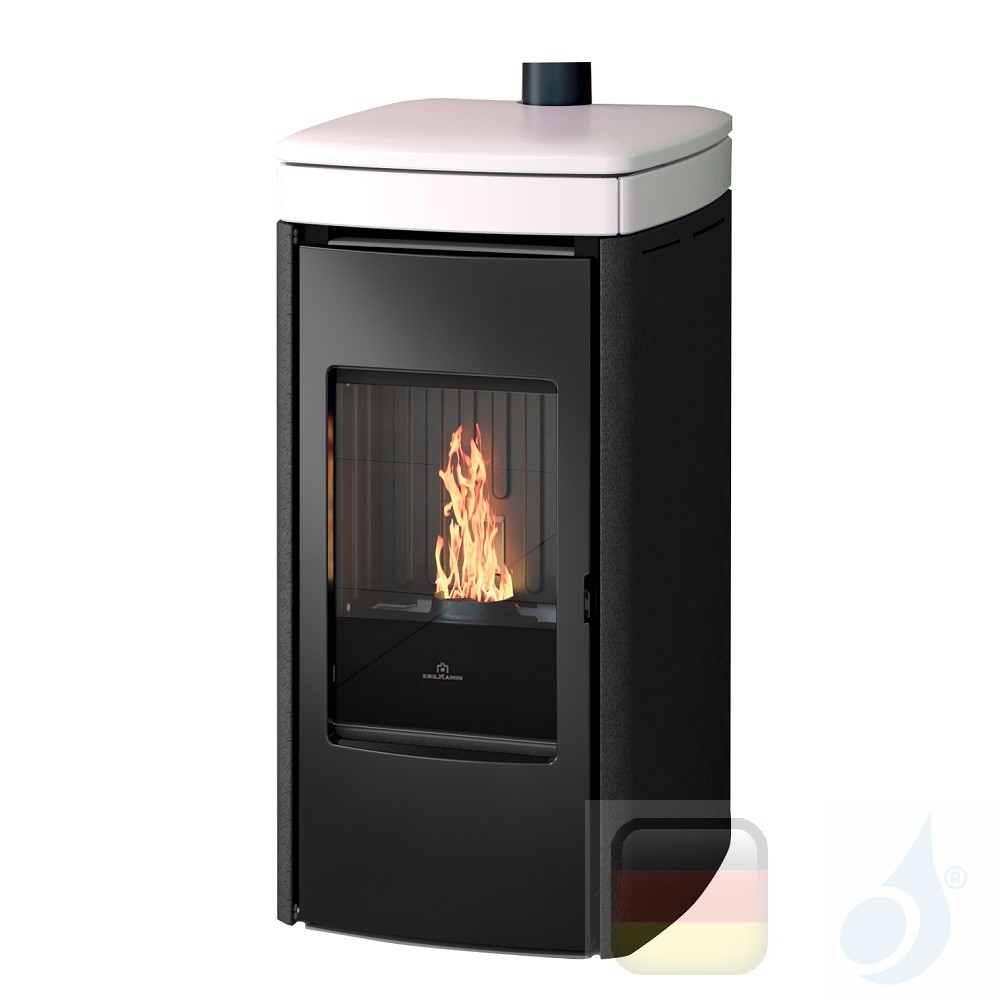 Edilkamin 9.2 kW Yana Plus ceramic white pellet stove