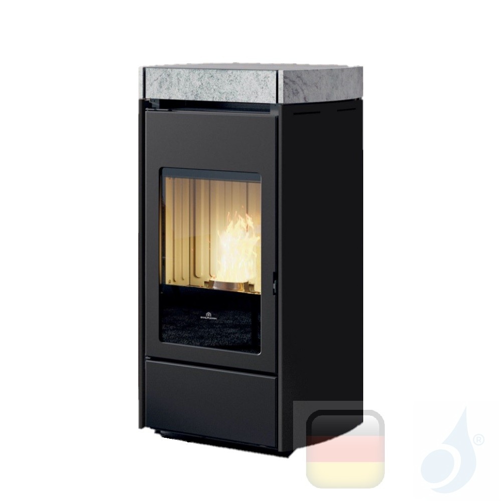 Edilkamin 9.2 kW Lena Plus pellet stove, steel - stone